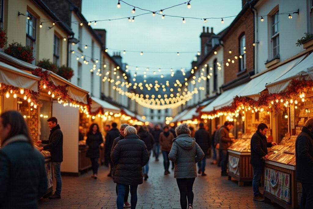 Events in Totnes town festival high street