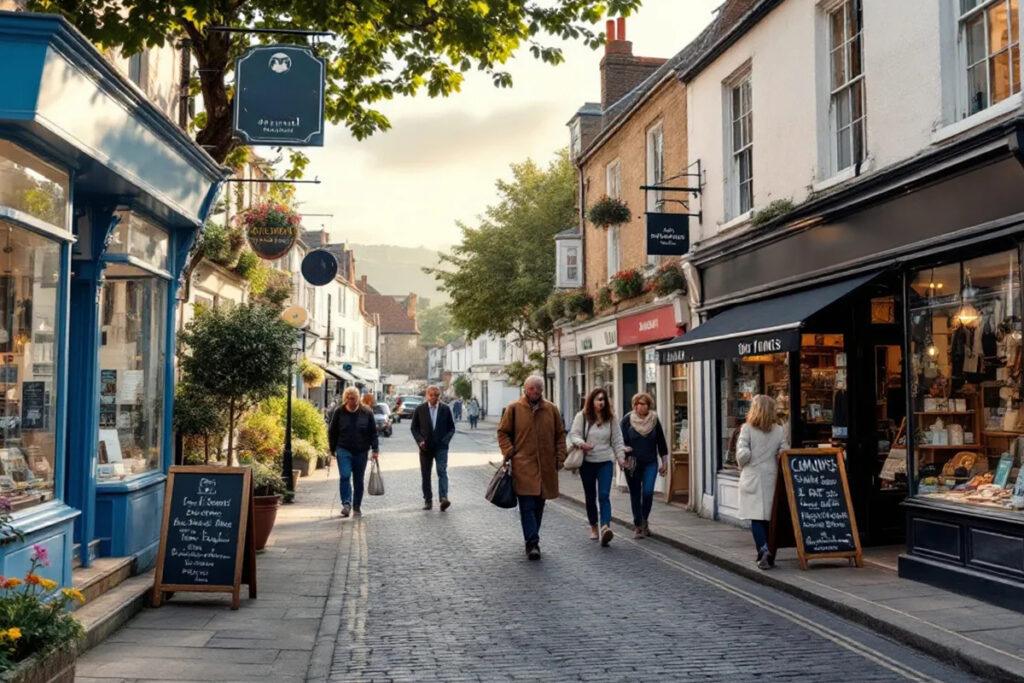 Totnes high street view
